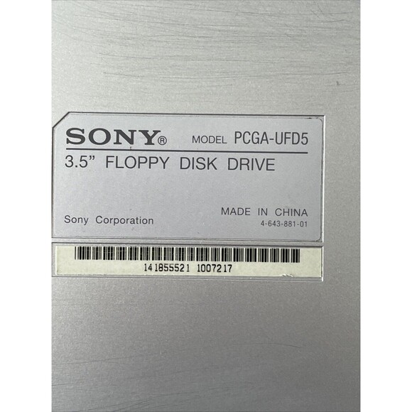 Sony PCGA-UFD5 External USB Floppy Drive Untested - Picture 7 of 11